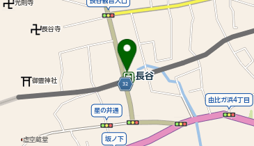 【傘シェアリング】 江ノ電 長谷駅 2番線ホーム側 改札付近の地図画像