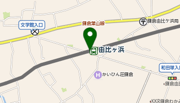 【傘シェアリング】 江ノ電 由比ヶ浜駅の地図画像