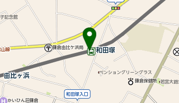 【傘シェアリング】 江ノ電 和田塚駅 (改札内) の地図画像