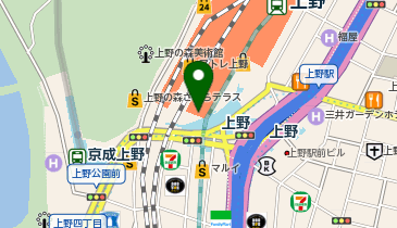 【傘シェアリング】 山手線 上野駅 広小路口の地図画像