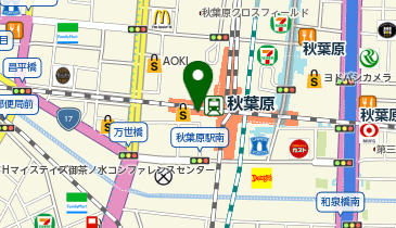 【傘シェアリング】 山手線 秋葉原駅 電気街改札の地図画像