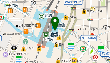 【傘シェアリング】 山手線 池袋駅 アゼリアロードの地図画像