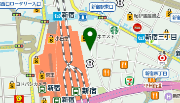 【傘シェアリング】 山手線 新宿駅 東口 ルミネエスト新宿の地図画像