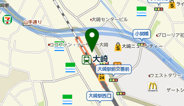 【傘シェアリング】 山手線 大崎駅 北改札口 東口方面 自動販売機横の地図画像
