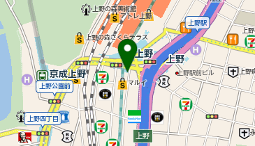 【傘シェアリング】 上野マルイの地図画像