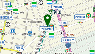 【傘シェアリング】 山手線 神田駅 南口 NewDays付近の地図画像