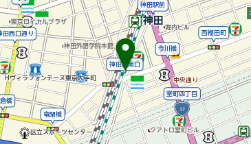 【傘シェアリング】 山手線 神田駅 南口 コインロッカー横の地図画像