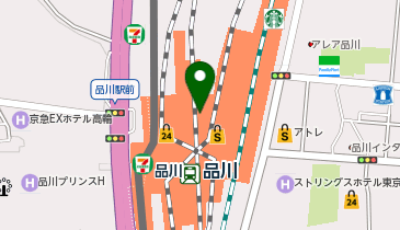 【傘シェアリング】 山手線 品川駅 北改札の地図画像