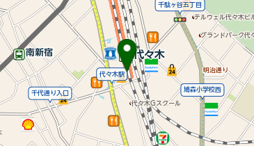 【傘シェアリング】 山手線 代々木駅 西口 (改札内)の地図画像