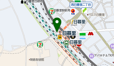 【傘シェアリング】 山手線 日暮里駅 東口 (北改札口)の地図画像