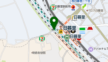 【傘シェアリング】 山手線 日暮里駅 西口の地図画像