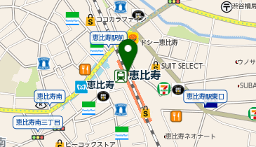 【傘シェアリング】 山手線 恵比寿駅 西口の地図画像