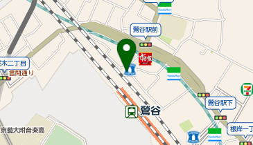 【傘シェアリング】 山手線 鶯谷駅 北口の地図画像