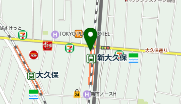 【傘シェアリング】 山手線 新大久保駅 (改札内)の地図画像