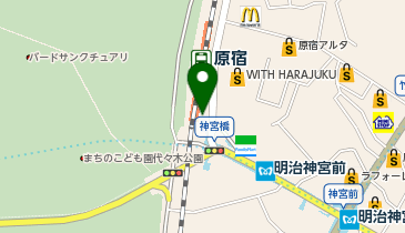 【傘シェアリング】 山手線 原宿駅 東口の地図画像