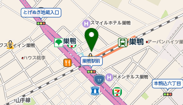 【傘シェアリング】 山手線 巣鴨駅 (改札内)の地図画像
