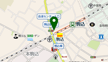 【傘シェアリング】 山手線 駒込駅 北口の地図画像