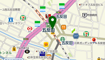 【傘シェアリング】 山手線 五反田駅 東口 広告枠下の地図画像
