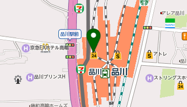 【傘シェアリング】 山手線 品川駅 高輪口方面階段手前 ATM横の地図画像