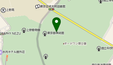 【傘シェアリング】 東京都美術館の地図画像