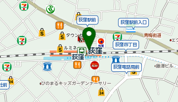 【傘シェアリング】 中央線・総武線 荻窪駅 東改札の地図画像