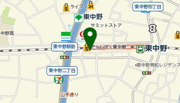 【傘シェアリング】 中央・総武線 東中野駅 西口の地図画像