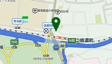 【傘シェアリング】 中央線・総武線 信濃町駅の地図画像