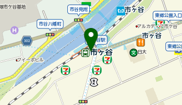 【傘シェアリング】 中央線・総武線 市ヶ谷駅の地図画像