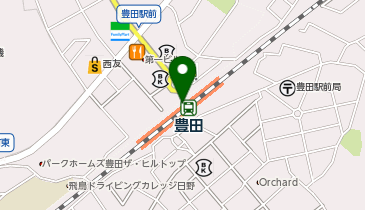 【傘シェアリング】 中央線 豊田駅 北口の地図画像