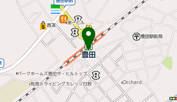 【傘シェアリング】 中央線 豊田駅 南口の地図画像