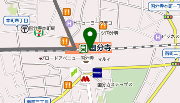 【傘シェアリング】 中央線 国分寺駅の地図画像