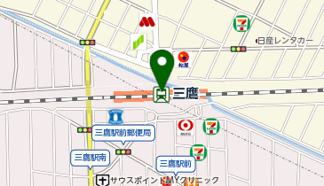 【傘シェアリング】 中央線 三鷹駅 みどりの窓口横の地図画像