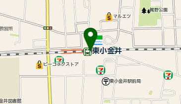 【傘シェアリング】 中央線 東小金井駅 1・2番線ホーム行き 階段付近 (改札内)の地図画像