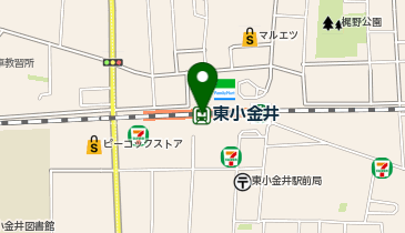【傘シェアリング】 中央線 東小金井駅 nonowa口付近 (改札内)の地図画像