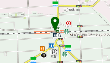 【傘シェアリング】 中央線 国立駅 nonowa口 (改札内)の地図画像