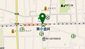 【傘シェアリング】 中央線 東小金井駅 中央改札付近 (改札内)の地図画像