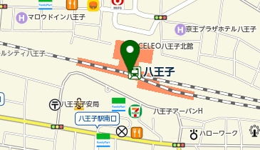 【傘シェアリング】 中央線 八王子駅 (改札内)の地図画像