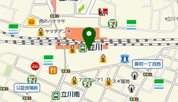 【傘シェアリング】 中央線 立川駅 東改札 コインロッカー付近 (改札内)の地図画像