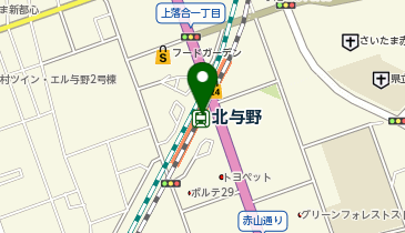 【傘シェアリング】 埼京線 北与野駅の地図画像