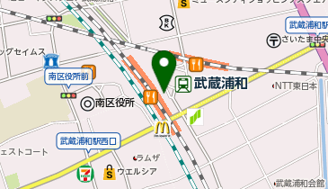 【傘シェアリング】 埼京線 武蔵浦和駅 東口の地図画像