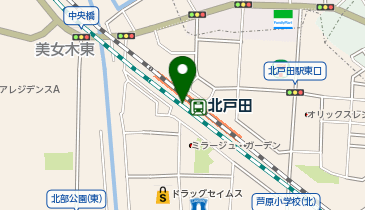 【傘シェアリング】 埼京線 北戸田駅の地図画像