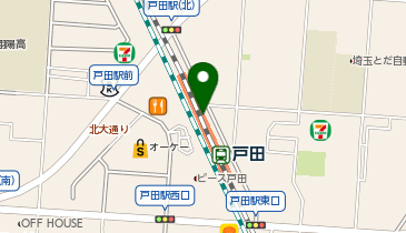 【傘シェアリング】 埼京線 戸田駅の地図画像