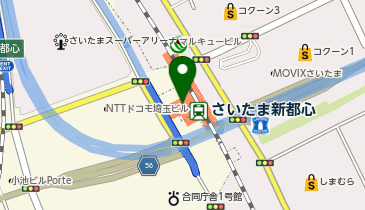【傘シェアリング】 京浜東北線 さいたま新都心駅 西口の地図画像