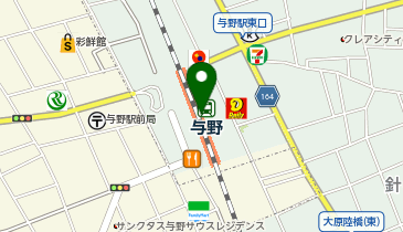 【傘シェアリング】 京浜東北線 与野駅 西口の地図画像