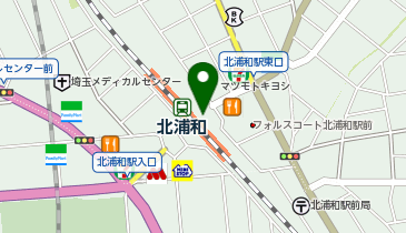 【傘シェアリング】 京浜東北線 北浦和駅の地図画像