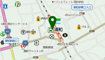 【傘シェアリング】 京浜東北線 浦和駅 西口の地図画像