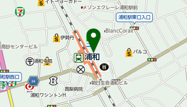 【傘シェアリング】 京浜東北線 浦和駅 東口の地図画像