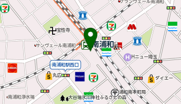 【傘シェアリング】 京浜東北線 南浦和駅 西口の地図画像