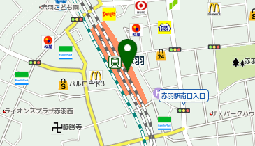 【傘シェアリング】 京浜東北線 赤羽駅 西口 (南改札口)の地図画像