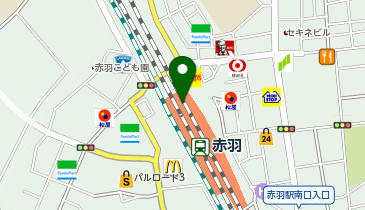 【傘シェアリング】 京浜東北線 赤羽駅 東口 (北改札口)の地図画像